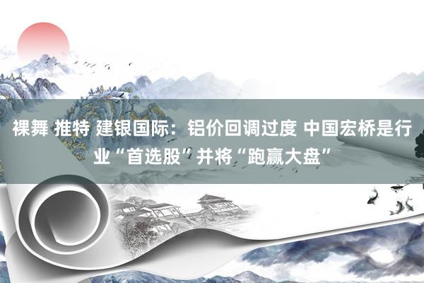 裸舞 推特 建银国际：铝价回调过度 中国宏桥是行业“首选股”并将“跑赢大盘”